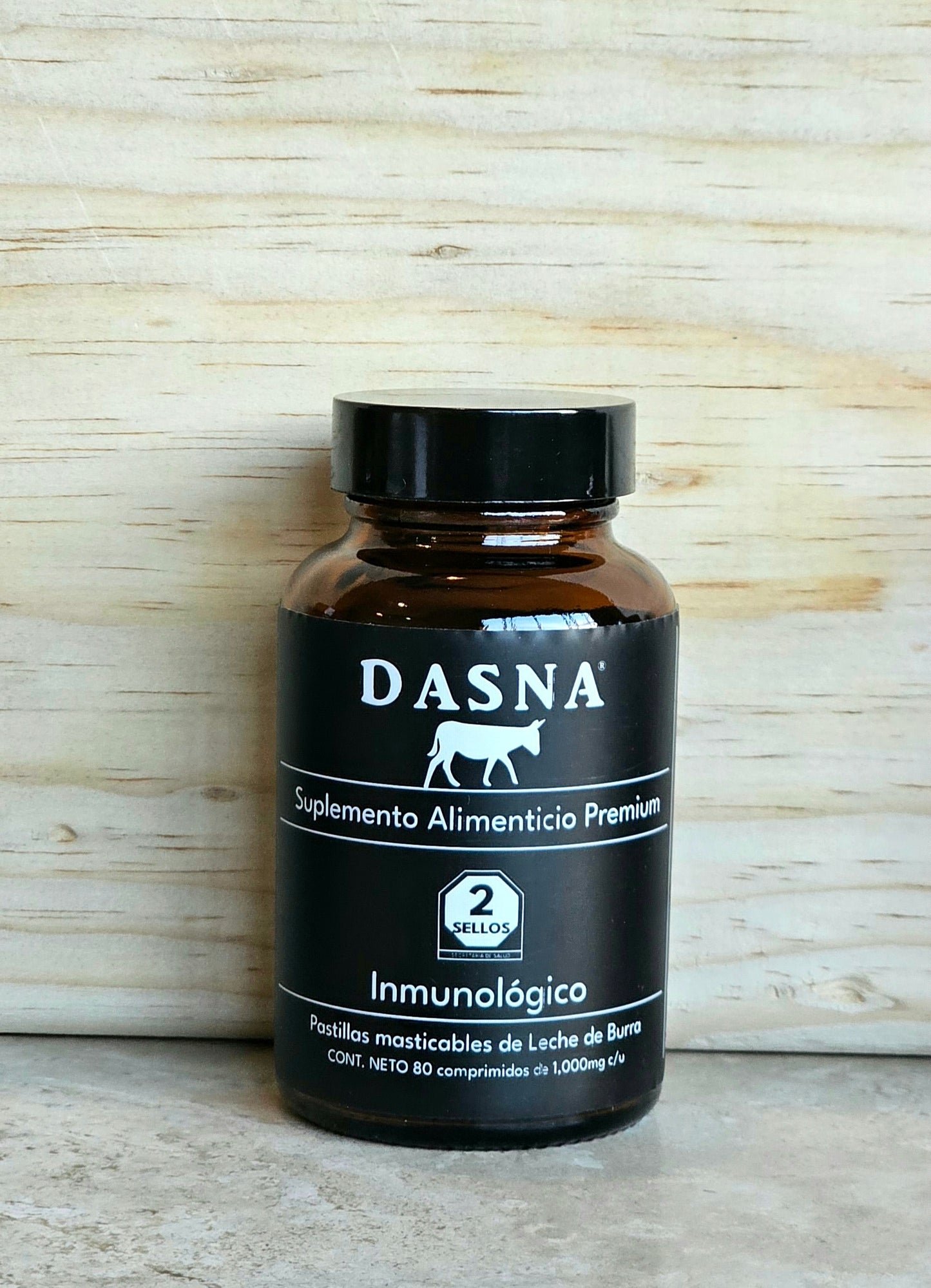 INMUNOLÓGICO Pastillas Masticables de Leche de Burra, 1 Frasco (Para 20 días) ENVÍO GRATIS