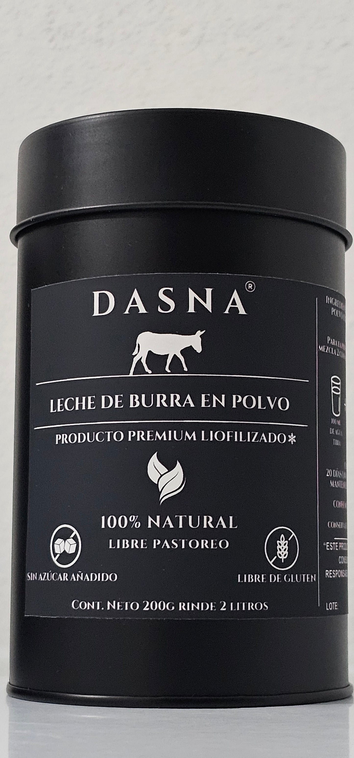 Leche de Burra en Polvo LIOFILIZADA 200g (Rinde 20 tomas, 2 L) ENVÍO GRATIS